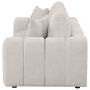 Burnett Chenille Upholstered Wide Arm Sofa Ivory