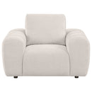 Burnett Chenille Upholstered Accent Chair Ivory