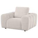 Burnett Chenille Upholstered Accent Chair Ivory