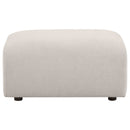 Burnett Chenille Upholstered Ottoman Ivory