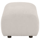 Burnett Chenille Upholstered Ottoman Ivory