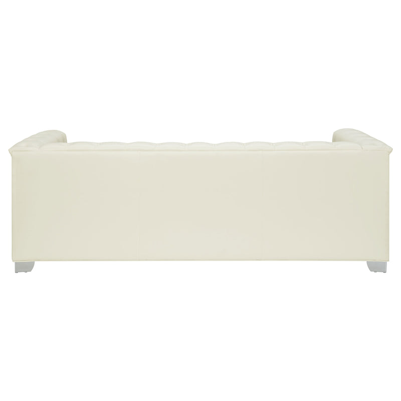 Chaviano Upholstered Track Arm Sofa Pearl White