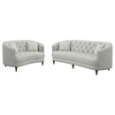 Avonlea  Upholstered Sloped Arm Sofa Set Grey Fabric