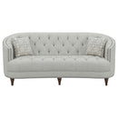 Avonlea  Upholstered Sloped Arm Sofa Set Grey Fabric