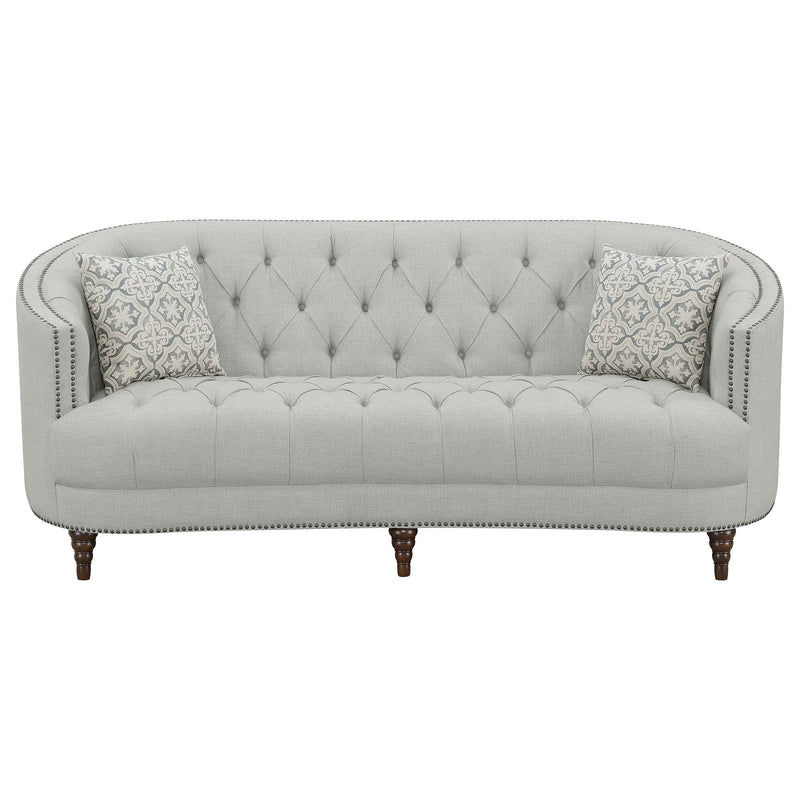 Avonlea Upholstered Sloped Arm Sofa Grey Fabric