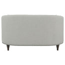 Avonlea Upholstered Sloped Arm Loveseat Grey Fabric