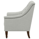 Avonlea Fabric Upholstered Sloped Arm Chair Grey Fabric