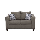 Salizar Upholstered Flared Arm Loveseat Charcoal Grey