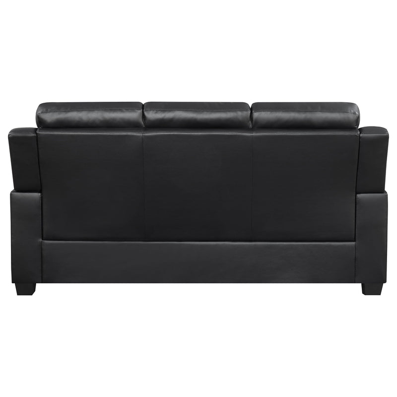 Finley  Upholstered Padded Arm Tufted Sofa Set Black