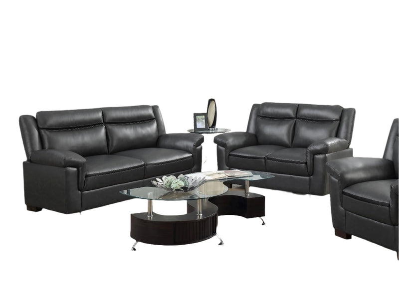 Arabella  Upholstered Padded Arm Sofa Set Grey
