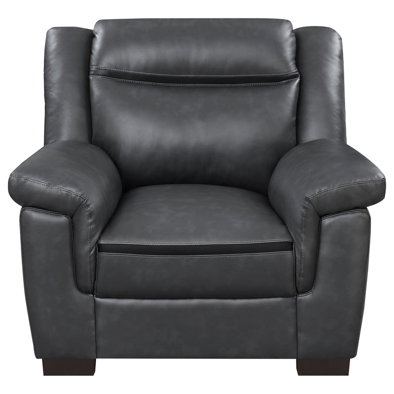 Arabella  Upholstered Padded Arm Sofa Set Grey