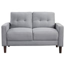 Bowen  Upholstered Track Arm Tufted Sofa Set Beige