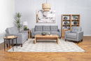 Bowen  Upholstered Track Arm Tufted Sofa Set Beige