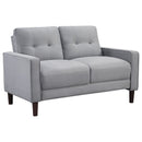 Bowen  Upholstered Track Arm Tufted Sofa Set Beige