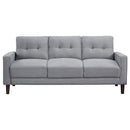 Bowen Upholstered Track Arm Tufted Sofa Beige