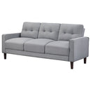 Bowen Upholstered Track Arm Tufted Sofa Beige