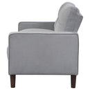 Bowen Upholstered Track Arm Tufted Loveseat Beige