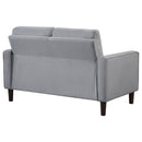 Bowen Upholstered Track Arm Tufted Loveseat Beige