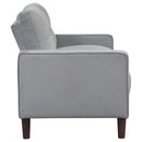 Bowen Upholstered Track Arm Tufted Loveseat Beige