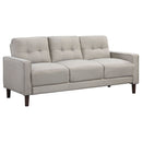 Bowen  Upholstered Track Arm Tufted Sofa Set Beige