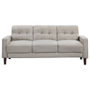 Bowen  Upholstered Track Arm Tufted Sofa Set Beige