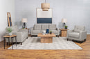 Bowen  Upholstered Track Arm Tufted Sofa Set Beige