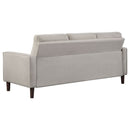 Bowen  Upholstered Track Arm Tufted Sofa Set Beige