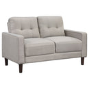 Bowen  Upholstered Track Arm Tufted Sofa Set Beige