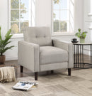 Bowen Upholstered Track Arm Tufted Accent Chair Grey