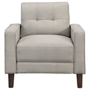 Bowen Upholstered Track Arm Tufted Accent Chair Grey