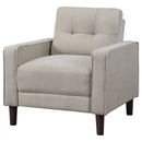 Bowen Upholstered Track Arm Tufted Accent Chair Grey