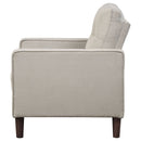 Bowen Upholstered Track Arm Tufted Accent Chair Grey