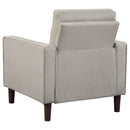 Bowen Upholstered Track Arm Tufted Accent Chair Grey