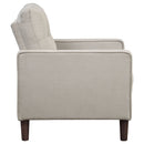 Bowen Upholstered Track Arm Tufted Accent Chair Grey