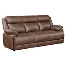 Ellington  Upholstered Padded Arm Sofa Set Dark Brown