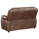 Ellington  Upholstered Padded Arm Sofa Set Dark Brown