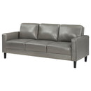 Ruth Upholstered Track Arm Sofa Black