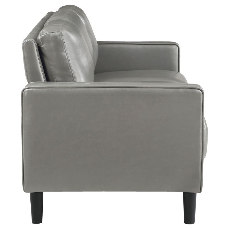 Ruth Upholstered Track Arm Sofa Black