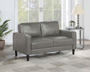 Ruth Upholstered Track Arm Loveseat Black