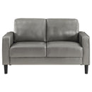 Ruth Upholstered Track Arm Loveseat Black