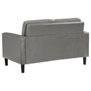 Ruth Upholstered Track Arm Loveseat Black