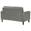 Ruth Upholstered Track Arm Loveseat Black