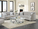 Avonlea  Upholstered Sloped Arm Sofa Set Grey Fabric