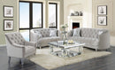 Avonlea  Upholstered Sloped Arm Sofa Set Grey Fabric