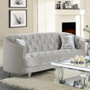 Avonlea Upholstered Sloped Arm Sofa Grey Fabric