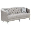 Avonlea Upholstered Sloped Arm Sofa Grey Fabric