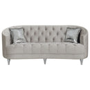 Avonlea Upholstered Sloped Arm Sofa Grey Fabric