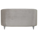 Avonlea Upholstered Sloped Arm Loveseat Grey Fabric