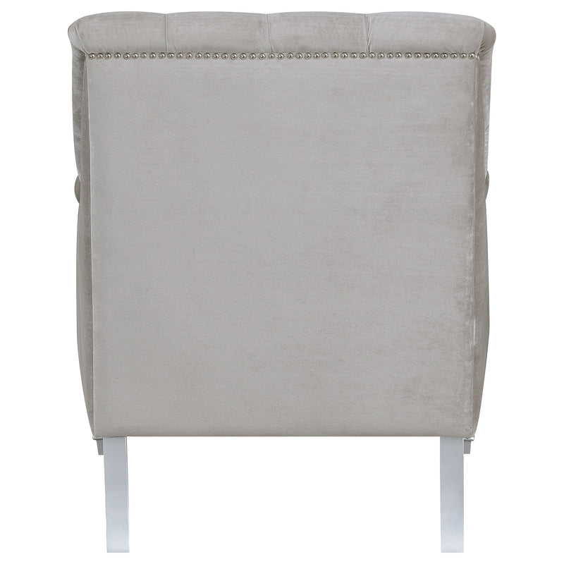 Avonlea Fabric Upholstered Sloped Arm Chair Grey Fabric