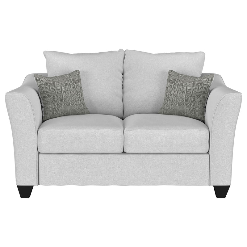 Salizar  Upholstered Flared Arm Sofa Set Grey